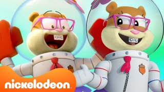 Sandy Cheeks BEST Moments on Kamp Koral 🏕  Nicktoons [upl. by Sinnel]