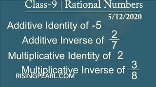 Additive Multiplicative Identity and Inverse CBSE Class8 Daily Math Video [upl. by Naivad]