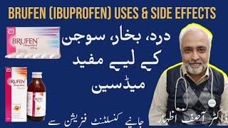 IbuprofenTablets Brufen Tablets 400mg Uses Side effects Dose and Precautions In UrduHindi [upl. by Lea]