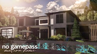 No Gamepass Modern Home  Roblox  Bloxburg House build  Speedbuild [upl. by Baruch]