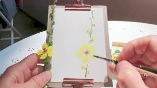 Watercolor Sketch Amalfi Coast Wildflower [upl. by Ciel357]