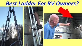 Best Telescopic Ladder For RV Owners TestReview of the Nunet Adjustable Folding [upl. by Klatt]