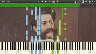 Johann Strauss II  The Blue Danube Waltz Op 314  Synthesia Piano Solo Tutorial [upl. by Shanks]