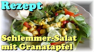 Schlemmer Salat Rezept Feldsalat mit Granatapfel  Inspired by Klicki Bunti  Jamie Oliver [upl. by Nallaf]