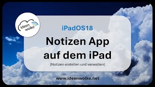 Notizen App auf dem iPad verwenden iPad Tutorial iPadOS18 [upl. by Ettennan857]