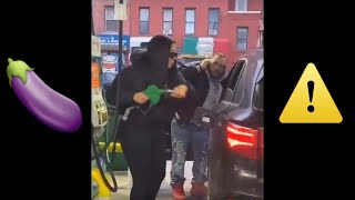 Girl spits gas pump to fit [upl. by Atiram]