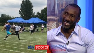 quotI have to win thisquot  Jimmy Floyd Hasselbaink on running in the dad race [upl. by Riabuz]