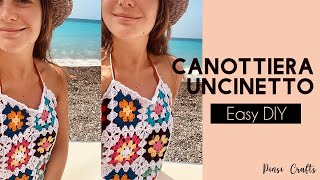 CANOTTIERA ALLUNCINETTO  Crochet tutorial easy DIY [upl. by Ueih905]