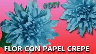 Como Hacer Flores Fácil de Papel Crepe [upl. by Palmira]