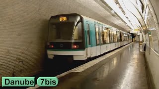 Métro de Paris  Danube  Ligne 7 bis  RATP MF88  2015 [upl. by Ardeed536]