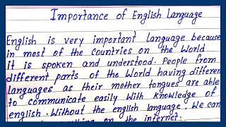 importance of english language  write essay on importance of english language  easy amp short essay [upl. by Hibbert]