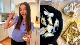 Quick and Easy Roasted Garlic Trick [upl. by Farland]