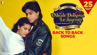 Dilwale Dulhania Le Jayenge  Back To Back Songs  Shah Rukh Khan Kajol  JatinLalit Anand B [upl. by Jasik334]