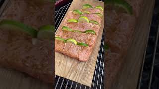 Lachs von der Planke  Fisch grillen Rezept  Die Frau am Grill [upl. by Winchell75]