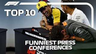 Top 10 Funniest F1 Press Conferences [upl. by Addia541]