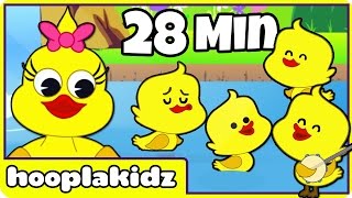 Five Little Ducks And More  Kids Songs By HooplaKidz [upl. by Brigg323]