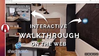 INTERACTIVE Walkthrough on the WEB  Shapespark for Sketchup [upl. by Naitsihc]