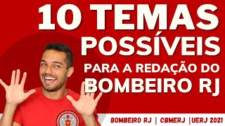 10 temas possíveis para a prova do BOMBEIRO RJ  CBMERJ UERJ 2021  PROF VINÍCIUS OLIVEIRA  EDITAL [upl. by Silirama]