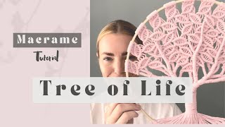 PART1 Macrame  Tree Of Life Wall Hanging Tutorial [upl. by Guido622]