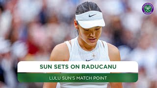 Emma Raducanu is OUT  Lulu Sun  Winning moment  Fourth round  Wimbledon 2024 [upl. by Eppillihp]