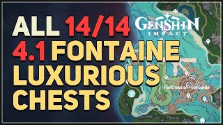 All 41 Fontaine Luxurious Chests Locations Genshin Impact [upl. by Annahsal703]