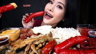 ASMR EATING FILIPINO BREAKFAST MUKBANG  HOTDOG CORNED BEEF DAING DILIS TOCINO LONGGANISA [upl. by Nnod]