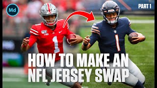 How to Make an NFL Jersey Swap  Part 1  Changing the Jersey  McManusDesign [upl. by Hannahs]