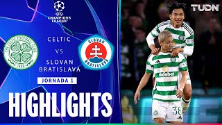 HIGHLIGHTS  Celtic vs Slovan Bratislava  UEFA Champions League 2024  TUDN [upl. by Aneelad]