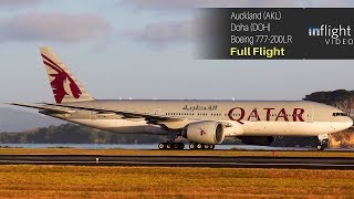 Worlds Longest Flight  Full Flight Qatar Airways Auckland to Doha  Boeing 777200LR [upl. by Nauqahs367]