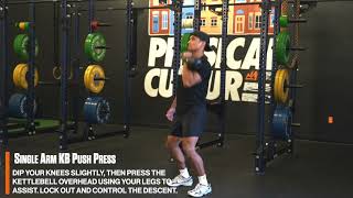 Single Arm KB Push Press [upl. by Ecnarwal]