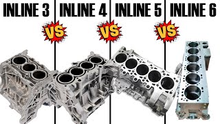 ENGINE BALANCE Inline 3 vs Inline 4 vs Inline 5 vs Inline 6 [upl. by Ap]