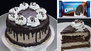 सॉफ्ट और स्पंजी OREO चॉकलेट बर्थडे केक बिना अंडा बिना ओवन  Easy Chocolate Cake Recipe  Easy Cake [upl. by Stearn]