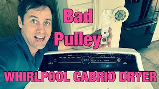 How to fix a noisy Whirlpool cabrio dryer  Squeaky belt tension pulley  A bunch of jibber jabber 🤣 [upl. by Bealle604]