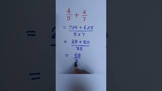 Addition of fractions maths Trick  mathshorts shorts [upl. by Genny]