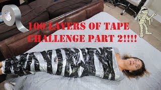 100 LAYERS OF TAPE CHALLENGE PART 2 [upl. by Atinnek]