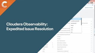 Cloudera Observability  Expedited Issue Resolution [upl. by Madriene]