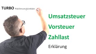 Umsatzsteuer Vorsteuer Zahllast Verbuchung Erklärung [upl. by Yllah933]