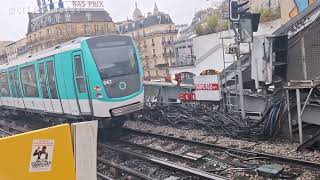 Paris Metro Line 2  Paris Unveiled A Glimpse of Metro Line 2  Paris Métro Ligne 2  Paris Subway [upl. by Alegnaed]