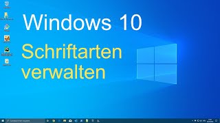 Windows 10  Schriftarten verwalten [upl. by Nevart]