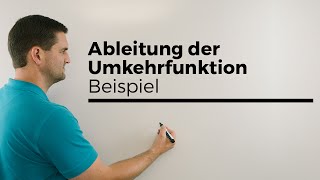 Ableitung der Umkehrfunktion Beispiel 1  Mathe by Daniel Jung [upl. by Eerahs]