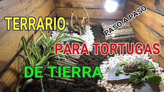 ❤️Terrario para tortugas de tierra paso a paso🐢🐢 REUTILIZANDO barato y fácil [upl. by Ciryl]