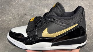 Jordan Legacy 312 Low Black Gold Shoes [upl. by Ivan]