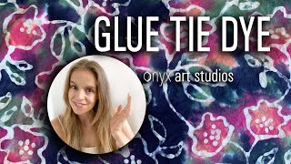 How to Glue Resist Tie Dye  Onyx Art Studios [upl. by Llemhar]