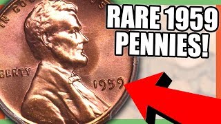 1959 LINCOLN PENNY COINS WORTH MONEY  RARE PENNIES TO LOOK FOR [upl. by Swirsky370]