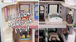 DOLLHOUSE RENOVATION MAKEOVER  Part 2 Cheap amp Easy Interior Decorating [upl. by Adnilema]