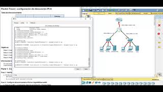 Packet Tracer Configuración de direccionamiento IPv6 [upl. by Neveda]