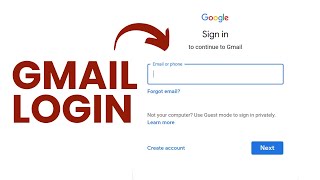 How to Log Into Gmail Account Gmail Login [upl. by Ellyn]