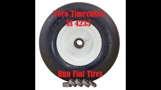 Toro Timecutter SS Run Flat Tire Install [upl. by Bucella]