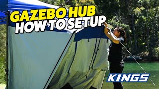 Adventure Kings Gazebo Hub How to Set Up [upl. by Esoj]