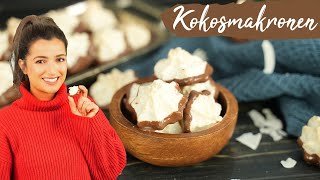 Einfache und saftige Kokosmakronen mit wenigen Zutaten  Rezept für leckere Kokosmakronen [upl. by Shelley]